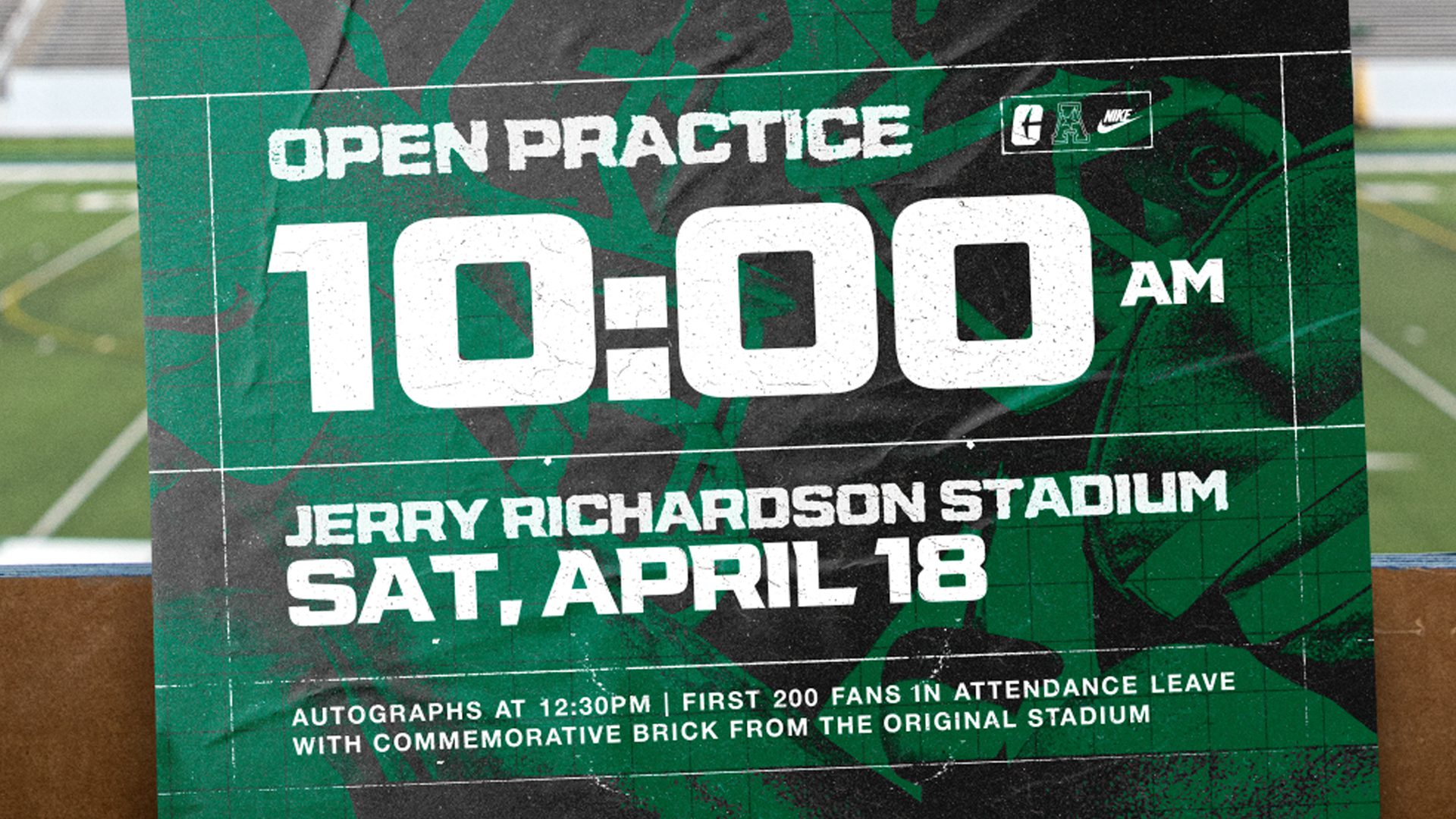 2026 Football Open Practice Graphic